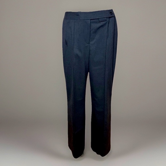 Carlisle Women's Sz 8 Wool Charcoal Grey Blend Straight Leg Dress Pants. - Picture 1 of 9